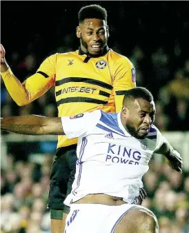  ?? AP ?? Newport County’s Jamille Matt (top)