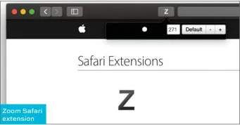  ??  ?? Zoom Safari extension