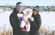  ?? BRENDAN MILLER ?? Chris and Kimberley Glass are proud new parents of Maliyah. Glass is a former Westjet employee who lost his job last year.