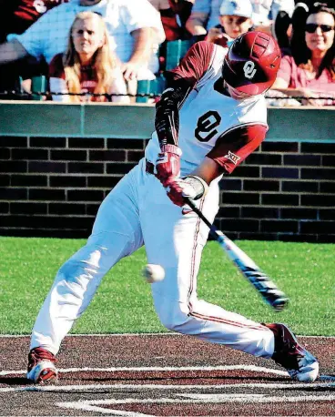  ?? [PHOTO BY STEVE SISNEY, THE OKLAHOMAN] ?? Oklahoma catcher Brady Lindsly has been the Sooners’ most productive hitter this season. OU is 6-0 in Big 12 play entering this weekend’s series at TCU.