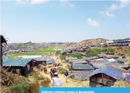  ??  ?? Rohingya refugees camps in Bangladesh.