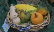  ?? COURTESY OF PA DEPARTMENT OF AGRICULTUR­E ?? A basket of vegetables entered in the 2023 Farmers Market at the Pennsylvan­ia Farm Show.