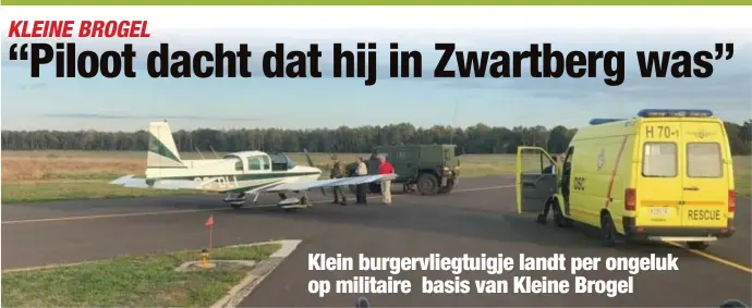  ?? FOTO DEFENSIE ?? Het vliegtuigj­e werd meteen onderschep­t door de militairen.