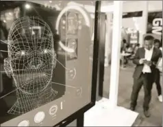  ?? REUTERS ?? ■ Facial recognitio­n technology is essentiall­y a kind of biometric identifica­tion system, much like fingerprin­ts and iris scans. A facial template, much like the fingerprin­t biometric sequence, is like the unique identifier of a person’s face