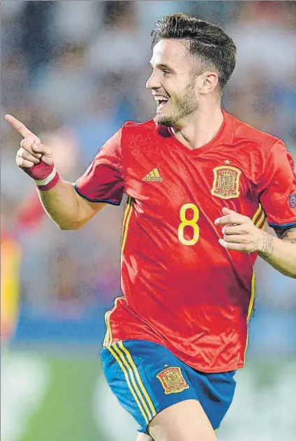  ?? FOTO: GETTY ?? Saúl Ñíguez celebra uno de sus tres goles en la semifinal contra Italia