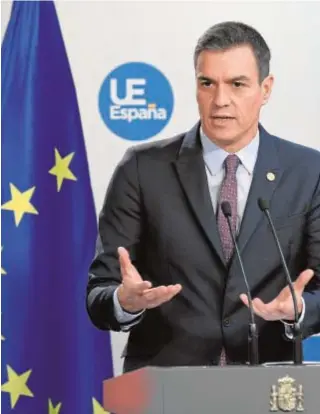  ?? // EFE ?? El presidente del Gobierno, Pedro Sánchez, en Bruselas