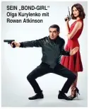  ??  ?? SEIN „BOND-GIRL“Olga Kurylenko mit Rowan Atkinson