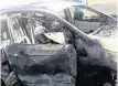  ?? Facebook ?? THIS was all that was left of Reshall Jimmy’s Ford Kuga after a deadly fire. |