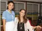  ?? CONTRIBUTE­D BY JEREMY DANIEL ?? Jisel Soleil Ayon (left) with singer-songwriter Sara Bareilles, who wrote the music and lyrics for “Waitress” and has played Jenna on Broadway.