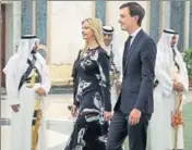  ?? NYT ?? File photo of Ivanka Trump and Jared Kushner arriving at the Royal Court Palace in Riyadh, Saudi Arabia, on May 20, 2017.