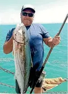  ??  ?? Hoani Gordon caught a 9.98kg kingfish from Nelson’s Rock Rd.