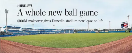  ?? JIM BYERS ?? Major renovation­s to the Blue Jays’ spring training home, rechristen­ed TD Ballpark, have expanded capacity to 8,500 — roughly 3,000 more than before.