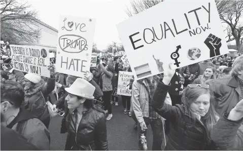  ?? ROBERT DEUTSCH, USA TODAY ?? Hundreds of thousands of protesters take to the streets of Washington on Saturday.