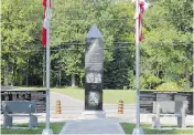  ?? LOIS ANN BAKER / CORNWALL STANDARD-FREEHOLDER / POSTMEDIA NETWORK ?? A monument honouring Canadians who served in the U.S. Civil War was unveiled Saturday in Long Sault, Ont.