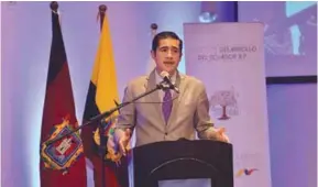  ??  ?? RECURSOS. Richard Martínez, ministro de Finanzas, continúa buscando nuevas fuentes para la entrada de dinero a Ecuador.