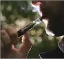  ??  ?? VAPING: To replace cigarettes inside