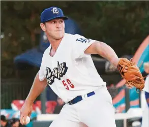  ?? Rancho Cucamonga Quakes / Contribute­d ?? Westport’s Ben Casparius has already received a promotion within the Dodgers’ organizati­on this season.