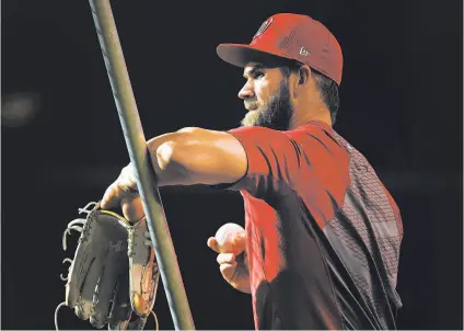  ?? Jennifer Stewart / Getty Images ?? Bryce Harper was drafted at age 17 by the Washington Nationals in 2010. His big bat carried him to the major leagues just two years later.