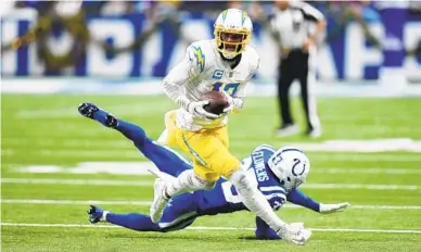  ?? AJ MAST AP ?? Chargers wide receiver Keenan Allen is one of the most obvious potential cap casualties, which fan base may not like.