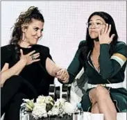  ?? WILLY SANJUAN/INVISION ?? Executive producer Jennie Snyder Urman, left, and Gina Rodriguez talk about the final season of “Jane the Virgin.”