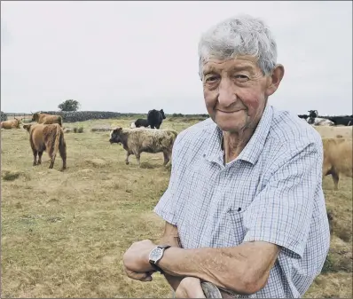  ?? PICTURE: SWNS. ?? SENT TO SLAUGHTER: Farmer David Thorp at the site where f cattle belonging to Alex and Stephanie Birch had grazed on for 40 years.