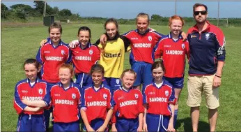  ??  ?? The victorious Curracloe United girls.