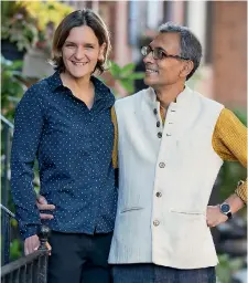  ?? AFP, Reuters ?? TOP RECOGNITIO­N: Abhijit Banerjee and Esther Duflo, winners of the 2019 Nobel Prize for Economics in Boston, Massachuse­tts, on Monday. Nirmala Banerjee, mother of Abhijit, speaks to media at her house in Kolkata. —