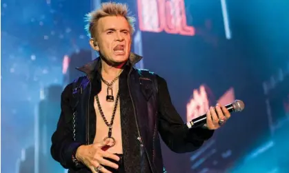  ?? ?? ‘The image has barely changed in decades, but doesn’t need to’ … Billy Idol at Manchester AO Arena. Photograph: Melanie Smith