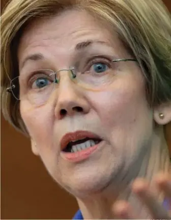  ?? AP FILE PHOTO ?? METOO MEA CULPA? U.S. Sen. Elizabeth Warren previously spoke fondly of a law professor whom she recently said had tried to sexually harass her, chasing her around an office.