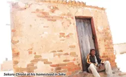  ??  ?? Sekuru Chiota at his homestead in Seke