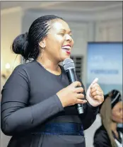  ??  ?? AWARENESS LEADER: Mashadi Mathosa spoke at the Fibroid Treatment Clinic and White Dress Foundation event at Netcare.