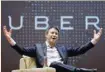  ?? — AFP ?? Uber CEO TravisKala­nick gestures during an interactio­n at IIT campus in Mumbai, in this file photo.