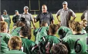  ?? FILE ?? New Miami coach Jessie Hubbard, talking to his team in 2018, has the Vikings at 4-0 and Ohio’s top D-VII, Region 28 program so far this season. They host Clark Montessori on Friday.