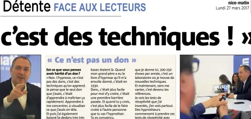  ??  ?? C’est dans les émissions de télévision de l’animateur Arthur que Messmer s’est fait connaître du public français...