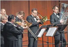  ?? FOTO: FELIX KÄSTLE ?? German Brass holen 2016 den „Echo Klassik“.