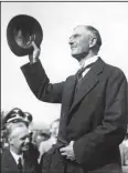  ?? German Federal Archives ?? British Prime Minister Neville Chamberlai­n arrives at Munich for the Munich Conference on Sept. 29, 1938.