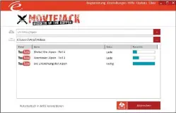  ??  ?? Nach Eingabe der entspreche­nden URLS lädt das Programm die Videos auf Knopfdruck herunter.