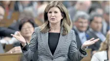  ?? ADRIAN WYLD/CANADIAN PRESS ?? Interim Conservati­ve Leader Rona Ambrose’s expense claims were questioned in a recent Huffington post story.