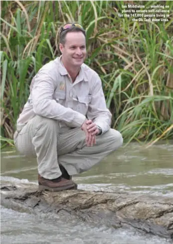  ??  ?? Ian Middleton … working on plans to ensure self- reliance for the 147,000 people living in the Ok Tedi mine area.