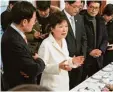  ?? Foto: dpa ?? Vorläufig entmachtet: Präsidenti­n Park Geun Hye.
IRAK