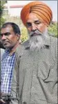  ??  ?? KCF militant Gursewak Singh in Delhi Police custody on Tuesday. ARVIND YADAV/HT