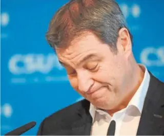  ?? ABC ?? El presidente de Baviera y líder de la CSU, Merkus Söder