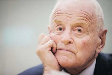  ?? MARK BLINCH/THE CANADIAN PRESS ?? Barrick Gold chairman Peter Munk announced his upcoming retirement in Toronto on Wednesday. John Thornton will take the helm in 2014.