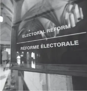  ?? SEAN KILPATRICK / THE CANADIAN PRESS ?? There are all sorts of alternativ­e voting systems and it will be the committee’s job to whittle them down to a manageable three or four, writes Andrew Coyne.