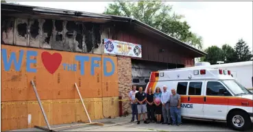  ?? PROVIDED ?? Mobile Life Support Services presented the ambulance to the Tivoli Fire Department on July 16.