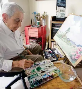  ?? FOTO ?? Nacido en 1922, Francisco Madrid lleva más de 80 años en el arte. Fue alumno de Eladio Vélez.