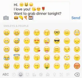  ?? McClatchy-Tribune News Service ?? Emojis can be a great way of communicat­ing, although you might go into a food coma if you go out for burgers, tacos, pizza and a bento box.