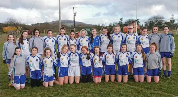  ??  ?? Dominican College Wicklow, who were defeated by Scoil Chonglais in the Junior ‘S’ football final.