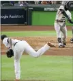  ?? ASSOCIATED PRESS FILE PHOTO ?? Boston Red Sox’s Jackie Bradley Jr., hits a two-run home run off Houston Astros’ Josh James during a 2018 game. MLB will experiment with a 12-inch greater distance between the mound and home plate during a portion of the Atlantic League season.