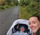  ??  ?? Aoife and Ruairí Dowling out for their 5km. Ruairí did a second 5km the next day with dad Michael.